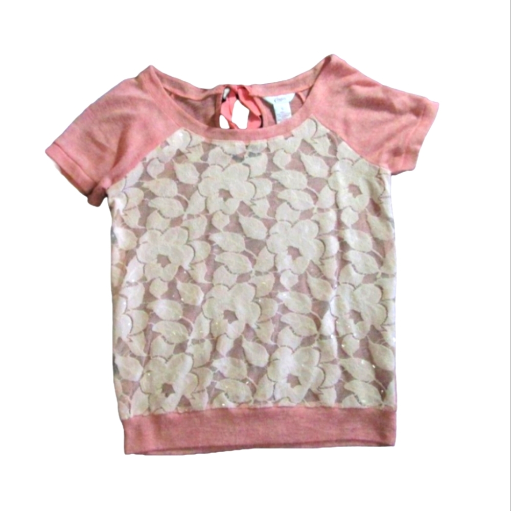 Candies Lace Back Tie Blouse
